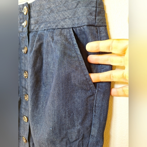 Anthropologie Pilcro and the letterpress Denim pleated skirt. Womens size 8 - Picture 4 of 6